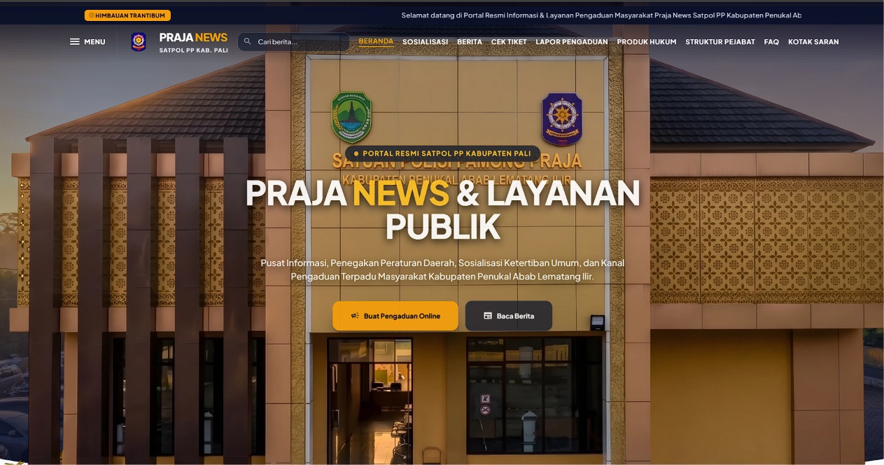 PELITA PRAJA NEWS : Portal Edukasi, Literasi Informasi, Transparansi, dan Aduan Terpadu Satpol PP PALI